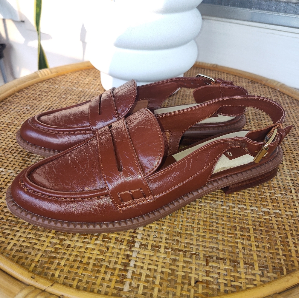 Dolce Vita Howell Loafers Brown Leather Business Casual Preppy
